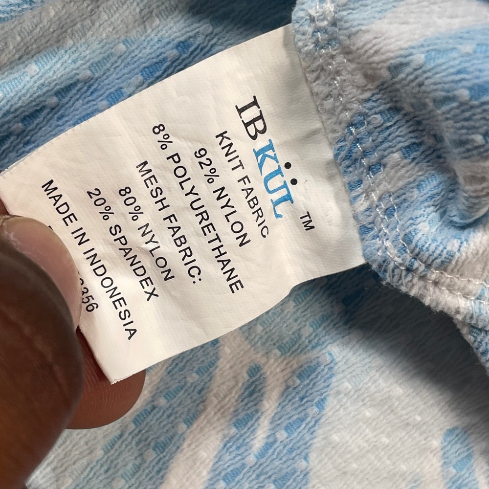 IBKUL Women's XL Quarter Zip Sun Shirt Blue White Floral IceFil Cooling UPF 50+ - Picture 5 of 8